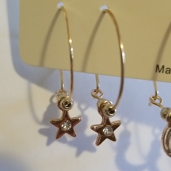 3 for $15 Set of 3 Hoop Pendant Earrings - Picture 4 of 5